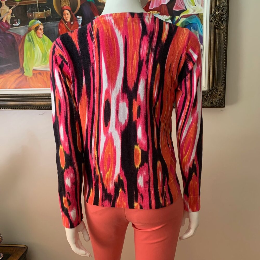 Jones New York Sport Multicolor Women's Button Down Crew Neck Shirt - Picture 8 of 9